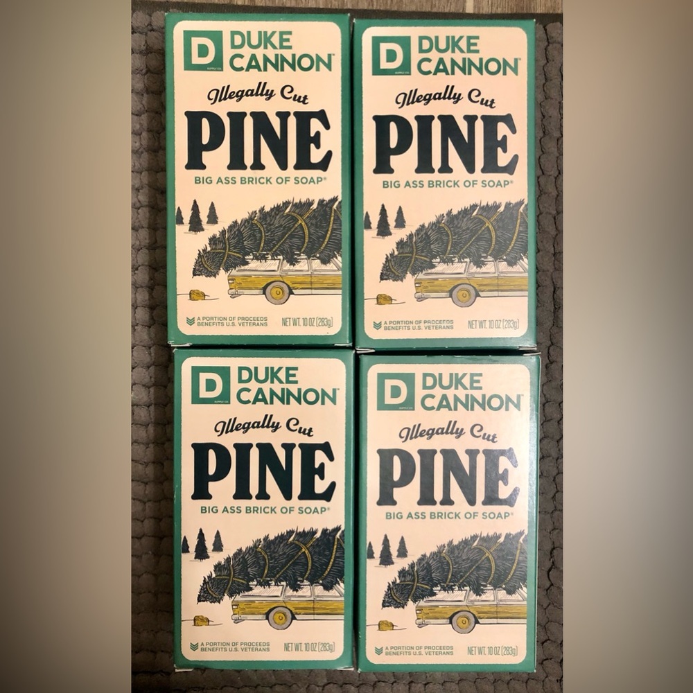 Duke Cannon Illegally Cut Pine Big Brick of Soap 10oz (Lot of 4 Bars)